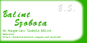 balint szobota business card